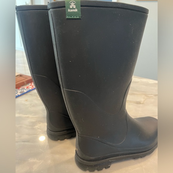KAMIK black rubber waterproof snow rain boots, NWOB, size 10 - Picture 6 of 6